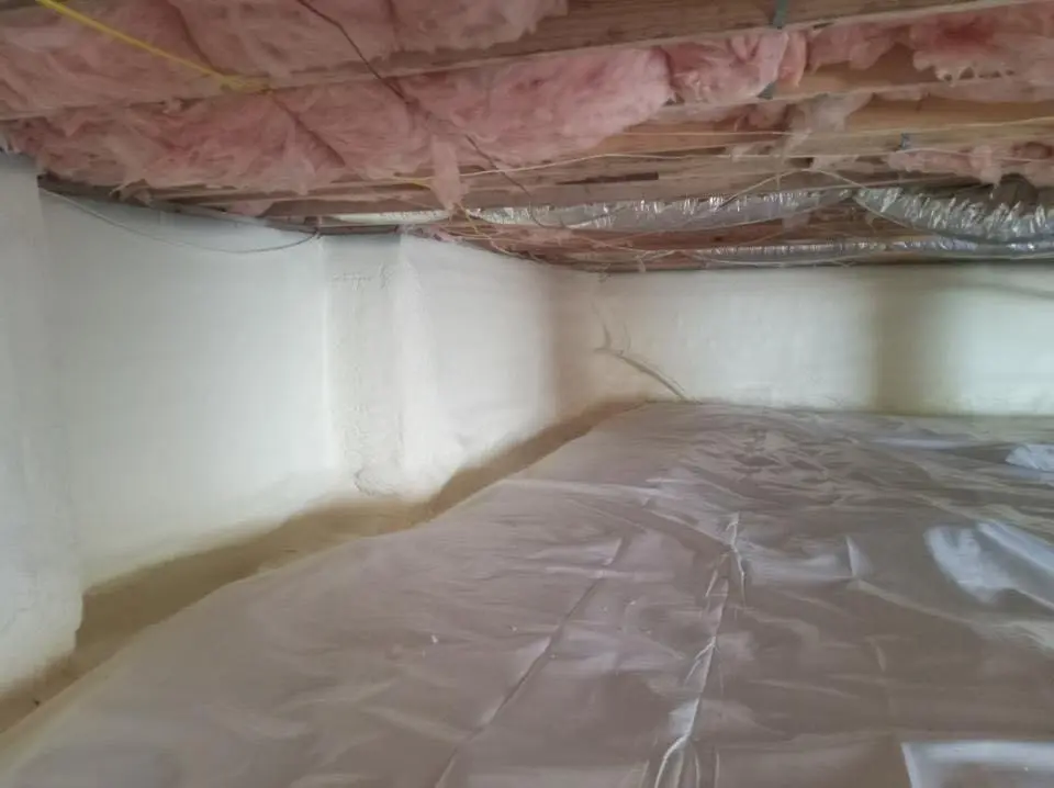 Crawl space encapsulation with closed-cell spray foam for Spray Foam Roofing in Three Lakes